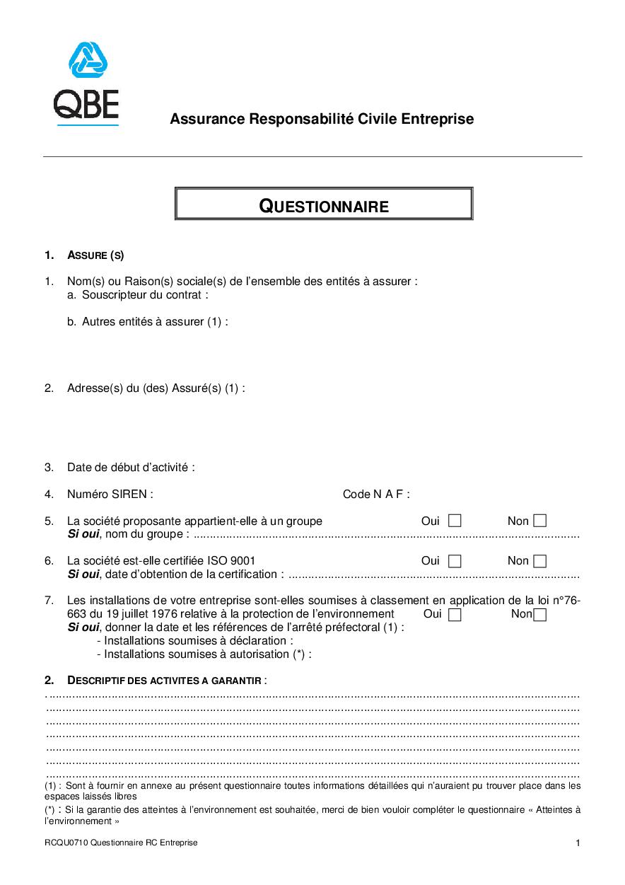 Questionnaire Entreprises (PDF 54Kb)