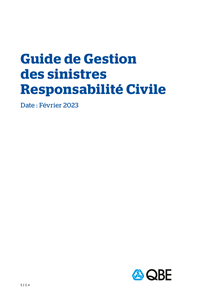 Guide de Gestion des sinistres Responsabilité Civile